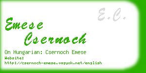 emese csernoch business card